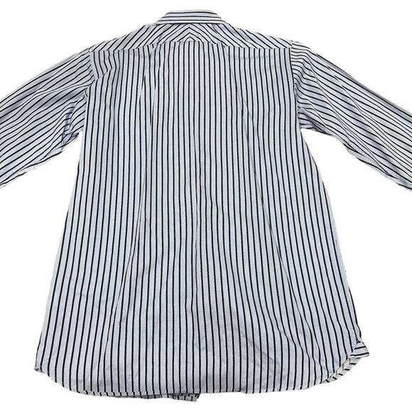 DKNY Kids 18 Blue and Black Striped Collared Long Sleeve Dress Shirt - Picture 8 of 11